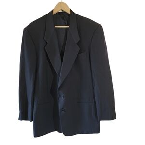 GIORGIO ARMANI Le Collezioni Men's Black Sport Coat Blazer Sz 42L Wool Executive